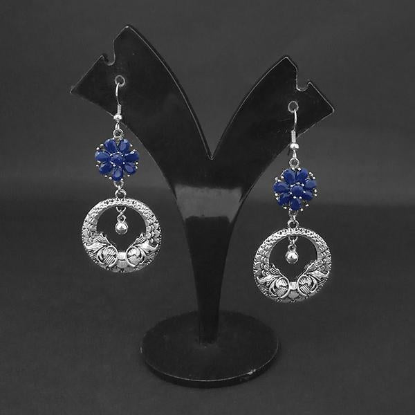 Jewljunk Oxidised Stone Dangler Earrings - 1314556E