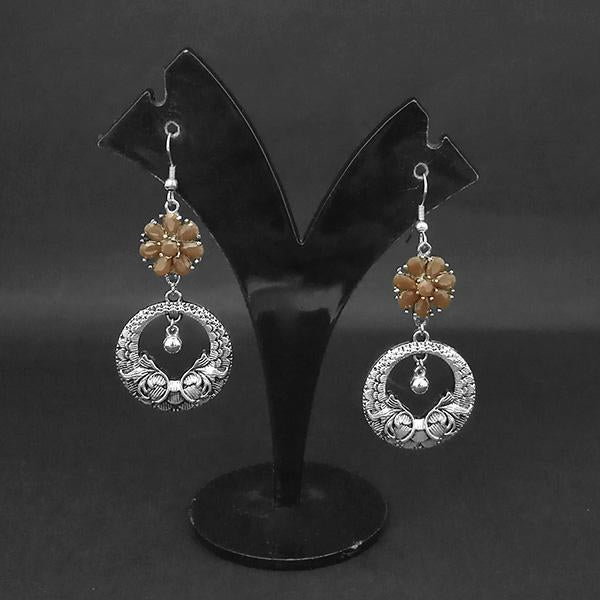 Jewljunk Oxidised Stone Dangler Earrings - 1314556F