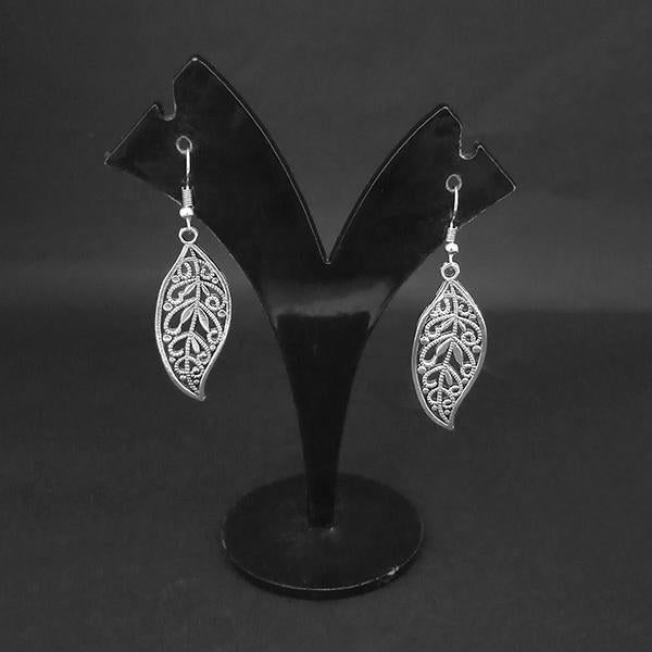 Jewljunk Oxidised Leaf Design Dangler Earrings - 1314564