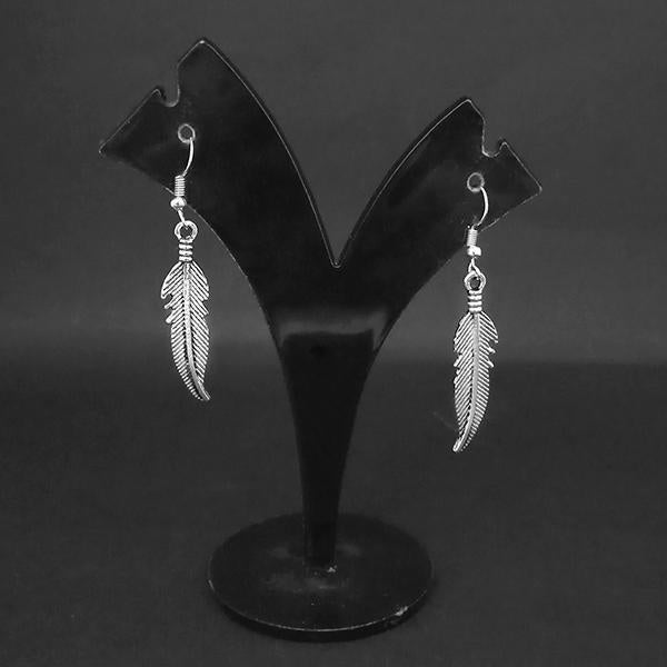 Jewljunk Oxidised Leaf Design Dangler Earrings - 1314568