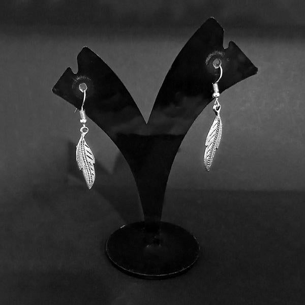 Jewljunk Oxidised Leaf Design Dangler Earrings - 1314569