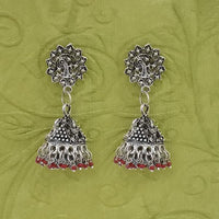 Jeweljunk Oxidised Beads Jhumki Earrings - 1314592C