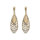 Kriaa Gold Plated Pota Stone And Austrian Stone Enamel Earrings