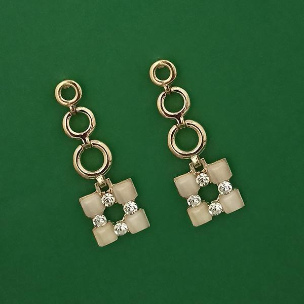 Kriaa Gold Plated Austrian Stone Dangler Earrings - 1314607