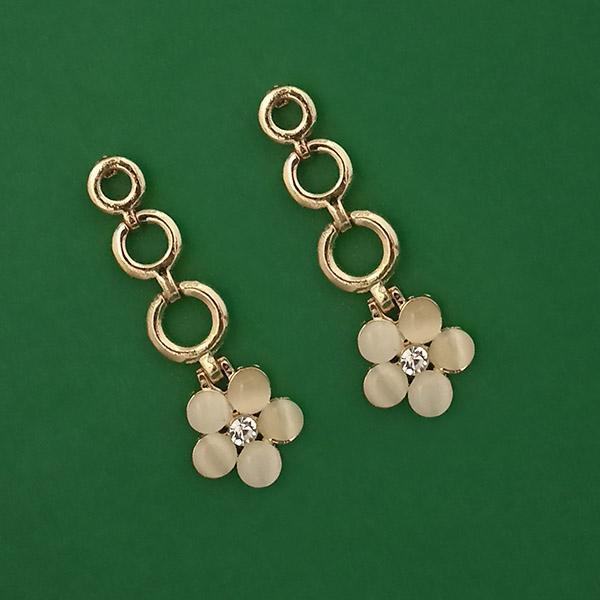 Kriaa Gold Plated Austrian Stone Dangler Earrings - 1314611