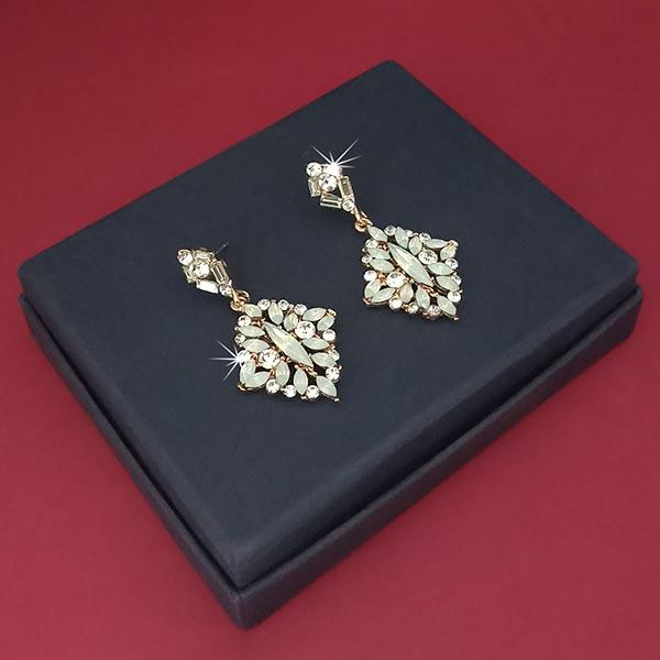 Kriaa Gold Plated Crystal Stone Dangler Earrings - 1314613B