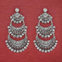 Jeweljunk Silver Plated Austrian Stone Dangler Earrings - 1314727