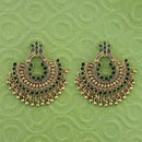 Jeweljunk Green Meenakari Gold Plated Afghani Earrings - 1314790B