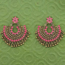 Jeweljunk Pink Meenakari Gold Plated Afghani Earrings - 1314790E