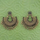 Jeweljunk Black Meenakari Gold Plated Afghani Earrings - 1314790G