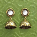 Jeweljunk Gold Plated Mirror Jhumki Earrings - 1314797A