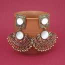 Jeweljunk Gold Plated Mirror Dangler Earrings - 1314803B