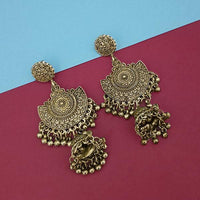 Jeweljunk Gold Plated Mirror Dangler Jhumki Earrings - 1314815B