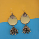 Tip Top Fashions  Antique Gold Plated  Mirror Jhumki Earrings  - 1314949B