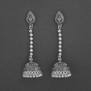 Jeweljunk Oxidised Chain Jhumki Earrings - 1315202A