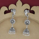 Jeweljunk Oxidised Plated Dangler Elephant Earrings