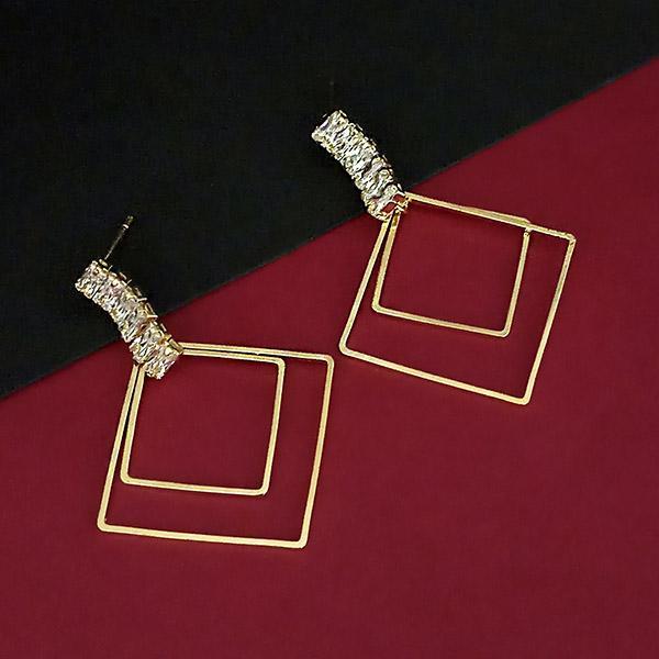 Urthn AD Stone Gold Plated Dangler Earrings  - 1315802A