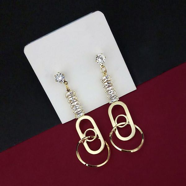 Urthn Gold Plated AD Stone Dangler Earrings - 1315803A