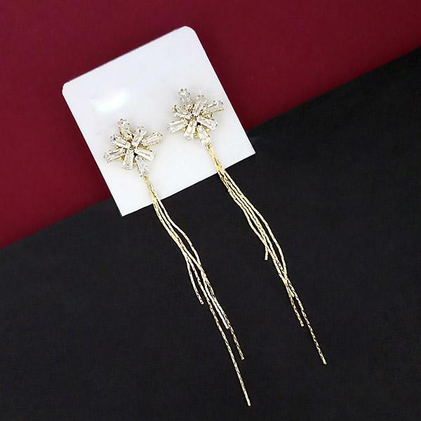 Urthn Gold Plated AD Stone Dangler Earrings  - 1315823A