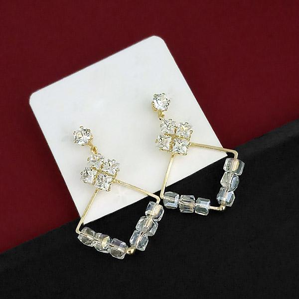 Urthn Crystal Stone Gold Plated Dangler Earrings  - 1315830F