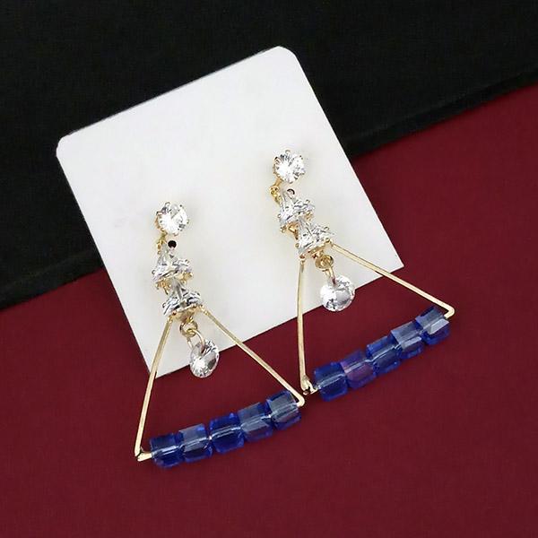 Urthn Crystal Stone Gold Plated Dangler Earrings  - 1315831A