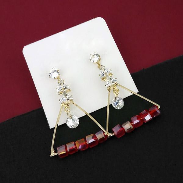 Urthn Crystal Stone Gold Plated Dangler Earrings  - 1315831B