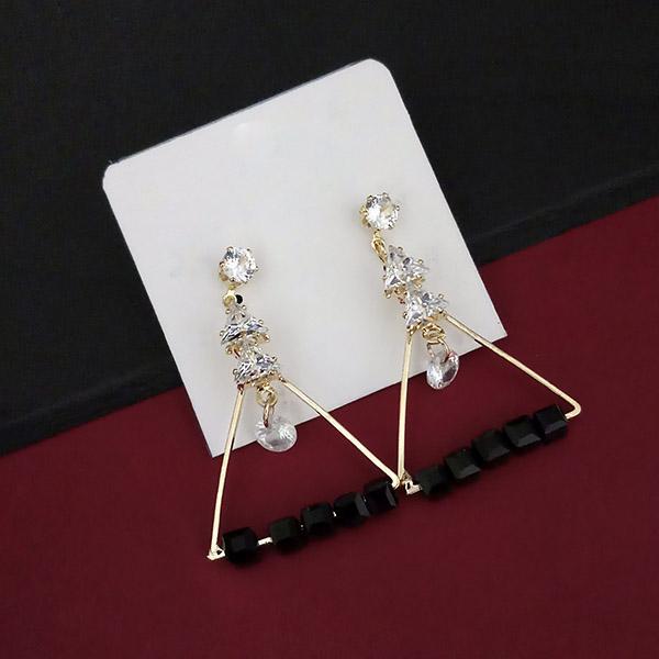 Urthn Crystal Stone Gold Plated Dangler Earrings - 1315831E