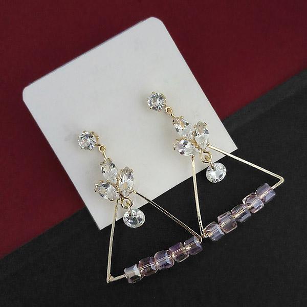 Urthn Crystal Stone Gold Plated Dangler Earring - 1315832D