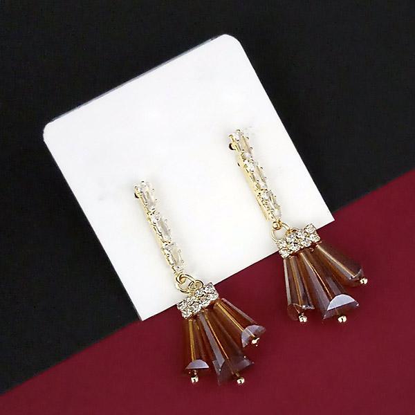 Urthn AD Stone Gold Plated Dangler Earrings  - 1315833C