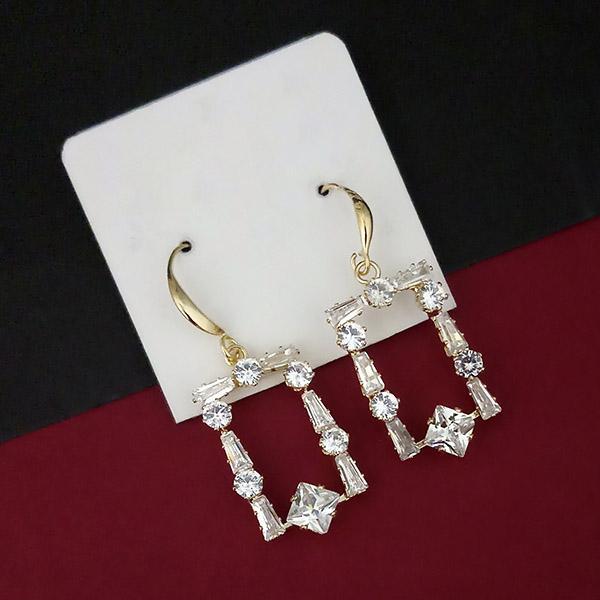Urthn AD Stone Gold Plated Dangler Earrings - 1315844A