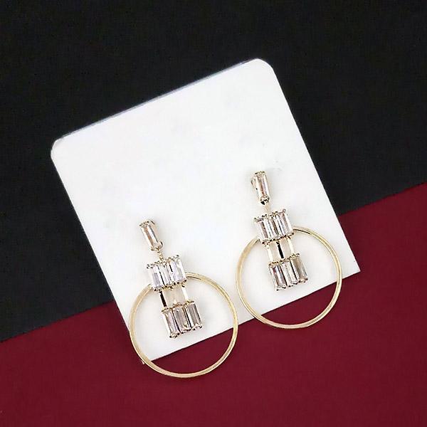 Urthn AD Stone Gold Plated Dangler Earrings - 1315860A