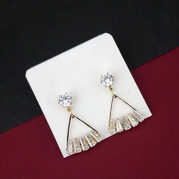 Urthn AD Stone Gold Plated Dangler Earrings  - 1315874