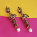 Jeweljunk Antique Gold Plated Jhumki Earrings - 1316216A