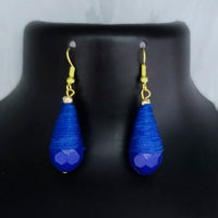 Kriaa Antique Gold Plated Thread Dangler Earrings