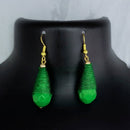 Kriaa Antique Gold Plated Thread Dangler Earrings