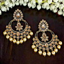 JD Arts Gold Plated Kundan Golden Dangler Earrings