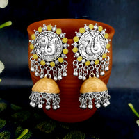 JewelJunk Yellow Oxidized Plated Jhumka