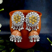 JewelJunk Brown Oxidized Plated Jhumka