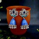 JewelJunk Blue Oxidized Plated Jhumka