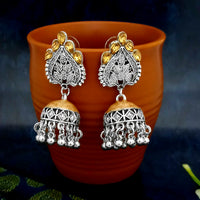 JewelJunk Brown Oxidized Plated Jhumka