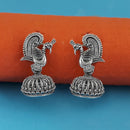 Jeweljunk Oxidised Plated Jhumki Earrings