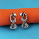 Jeweljunk Oxidised Plated Jhumki Earrings