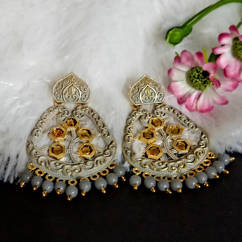 Amina Creation Gold Plated Meenakari Dangler Earrings Assorted Color