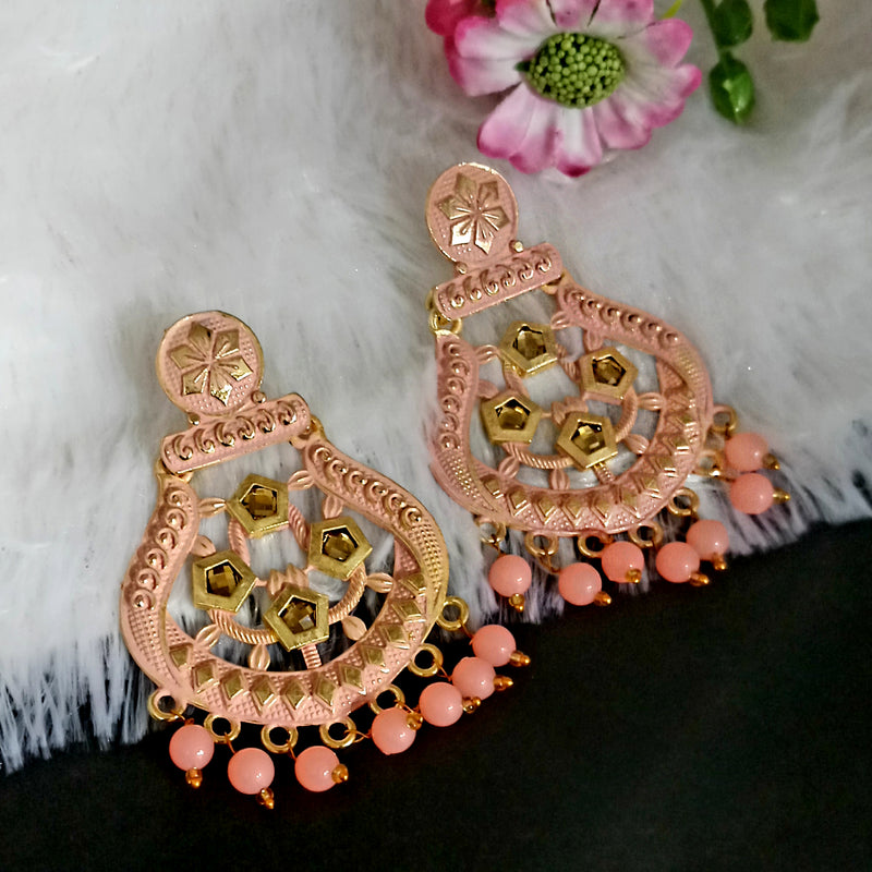 Amina Creation Gold Plated Meenakari Dangler Earrings Assorted Color