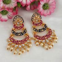 Woma Multi Color Meenakari Layer Dangler Earrings