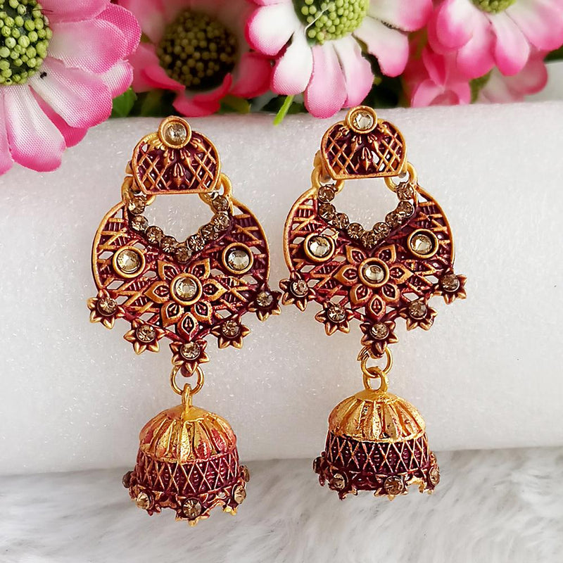 Buy Bindhani Women's Gold-Plated Colorful Meenakari Earrings