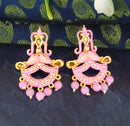 Amina Creation Gold Plated Meenakari Dangler Earrings Assorted Color