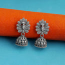 Woma Silver Oxidised Plated Pack Of 12 Trendy Jhumki Earrings - 1318113A