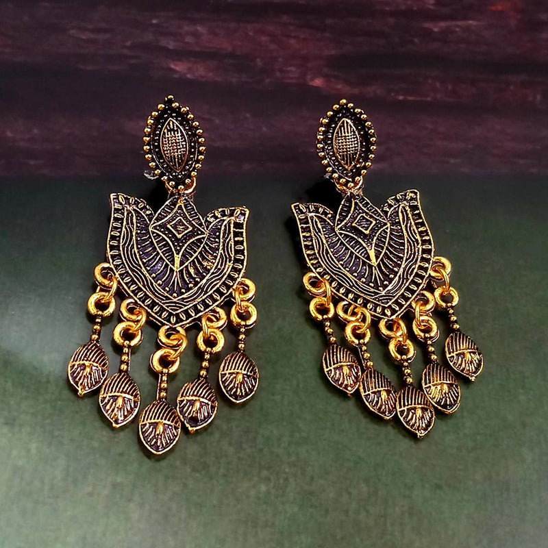 Woma Gold Plated Dangler Earrings  - 1318212A