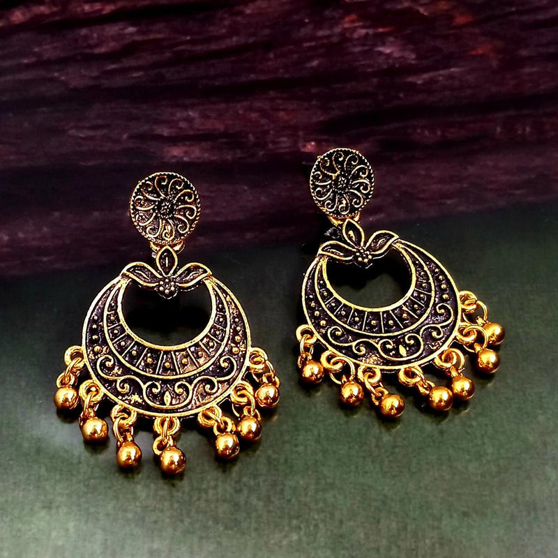 Woma Gold Plated Dangler Earrings  - 1318253A